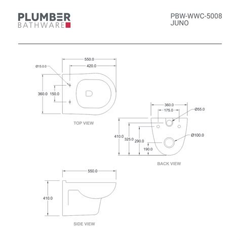 Best Wall Hung Water Closets - Juno PBW-WWC-5008 | Plumber Bathware