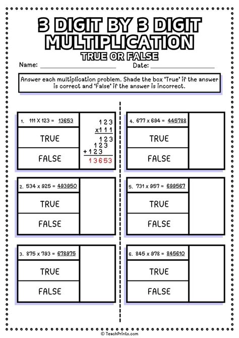 Image result for 3 Digit Multiplication Worksheets