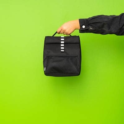 FRAMTUNG lunch bag, black, 22x17x35 cm (8 ¾x6 ¾x13 ¾") - IKEA
