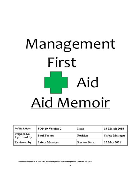 Image result for Introduction of a First Aid Manager