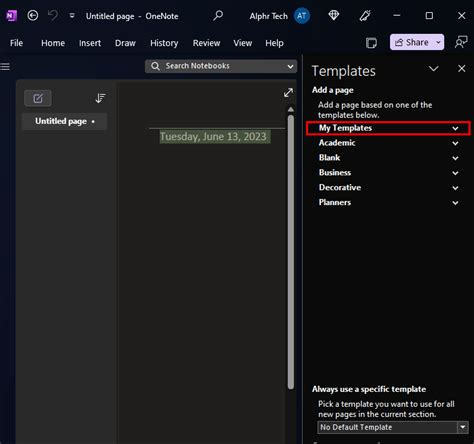 Image result for Create Template in OneNote