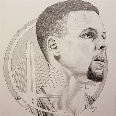 Steph Curry Drawing Pencil ArtStation Steph Curry Color Pencil A4