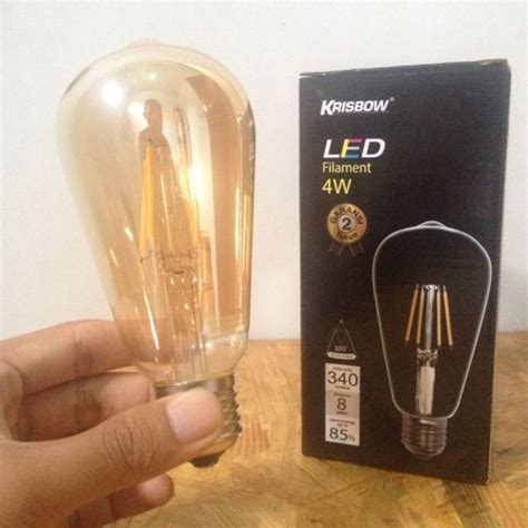 Jual Bohlam Lampu Hias Vintage Edison / Krisbow LED Filament 4W ST64 ...