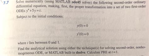 Image result for How to Solve 4 First Order Differential Equations Using Ode45 On MATLAB