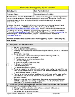 Fillable Online nrcs usda Conservation Plan Supporting Organic ...