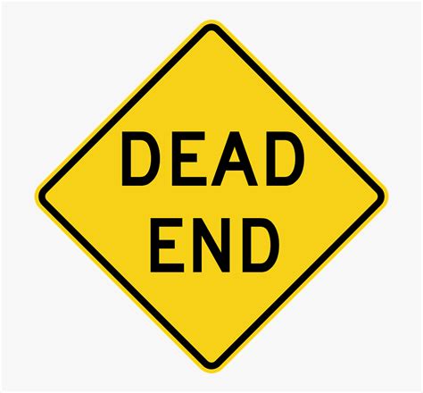 Dead End Road Sign - Dead End Sign Cartoon, HD Png Download , Transparent Png Image - PNGitem
