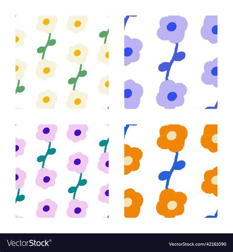 Cartoon Flower Pattern 的图像结果