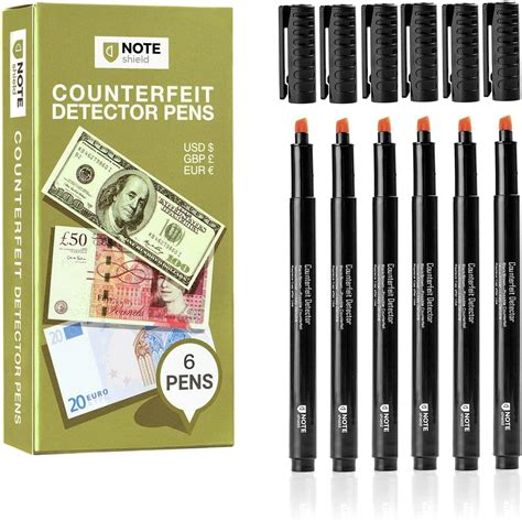 Amazon.com : NoteShield 6 Pack Counterfeit Detector Pen Counterfeit ...