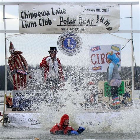 Chippewa Lake Lions Club Polar Bear Jump, Chippewa Lake Beach, February ...
