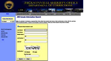 Get Inmatesearch.jaxsheriff.org news - JSO Inmate Information Search