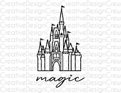 How To Draw The Disney Castle Outline