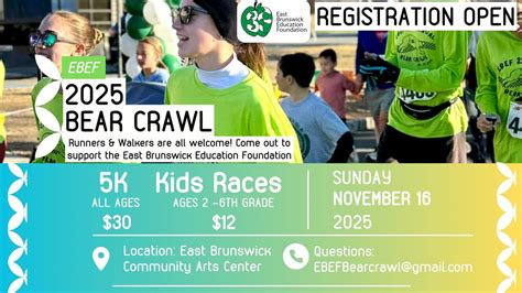 2025 EBEF Bear Crawl , 721 Cranbury Rd, East Brunswick, NJ 08816-3206 ...