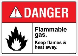 Safety Sign Store Danger: Flammable Gas Emergency Sign Price in India ...