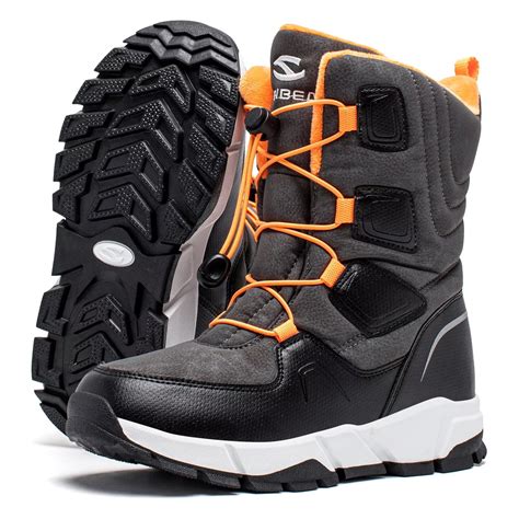 HOBIBEAR Kids Snow Boots Boys Girls Mid Calf Waterproof Warm Faux Fur ...