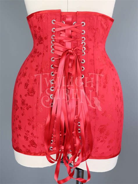 21 INCH WAIST COUTIL CORSET GIRDLE (SAMPLE) – TWILIGHT SIREN