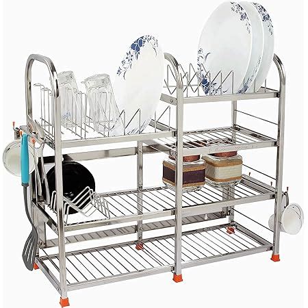 Buy Amol Premium Stainless Steel Dish Rack | Wall Mount Stand ...