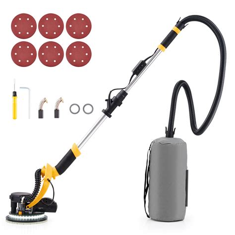 ZELCAN Drywall Sander with Vacuum Attachment, 6 Speed Electric Sander ...