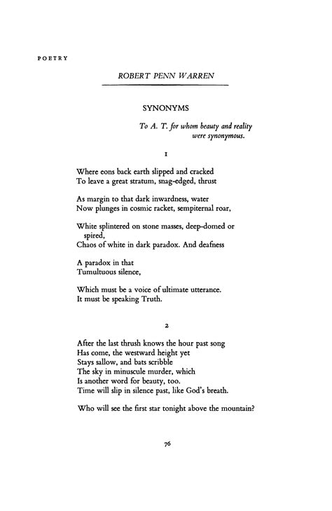 Poems Using Synonyms