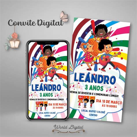 Convite Digital 3 Palavrinhas 03 – Conviteria Premium