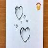 write a drawing of an 3d heart water drawing take a clear photo of it ...