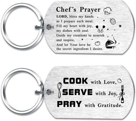 Amazon.com: Richesele Chef Gifts for Men Women - Chef’s Prayer Keychain - Gifts for Chefs ...