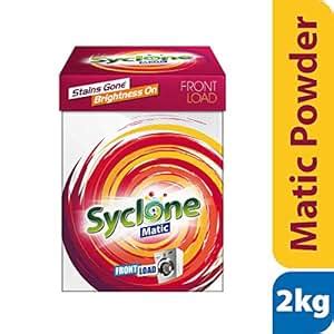 Syclone Matic Detergent Powder for Front Load Washing Machine - 2 kg ...