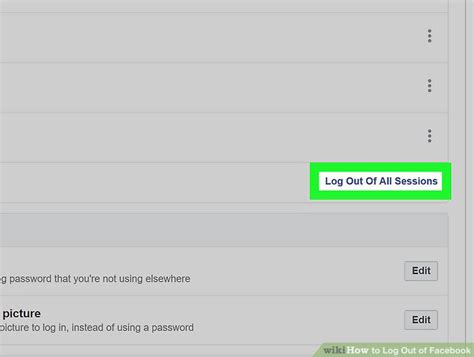 Image result for How to Log Out of Facebook On Computer