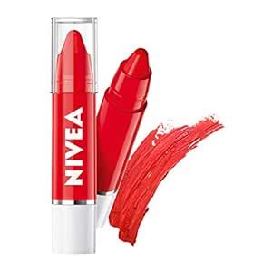 Buy Nivea Lip Cream Crayon, Coloron Pop Red, Lip Balm, 3G Online at Low ...