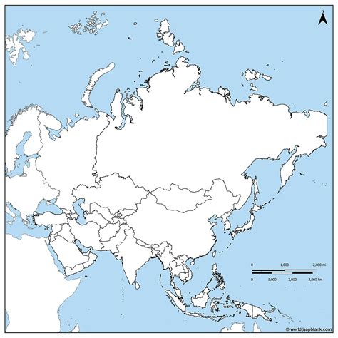 Printable Political Map Of Asia Without Labels