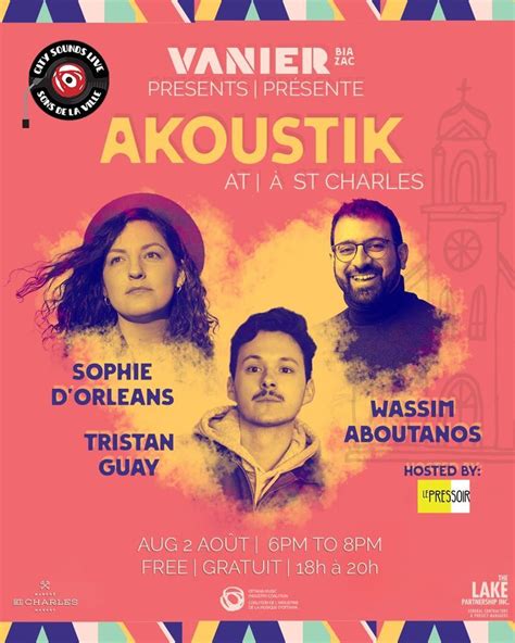 City Sounds Live! August 2 Août! 6-8pm! @St. Charles Church - Beechwood ...