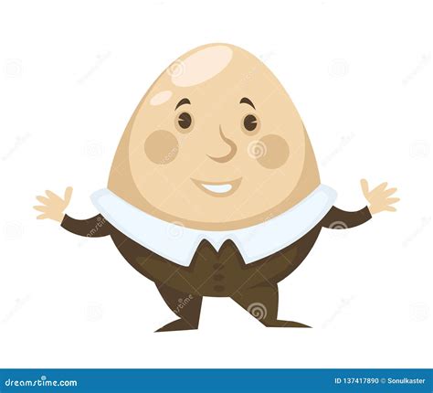 Alice in Wonderland Character Humpty Dumpty Egg Stock Vector ...