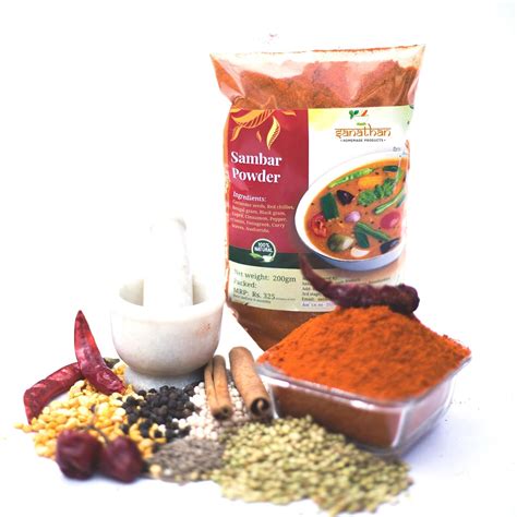 Sanathan Homemade Products Sambar Powder 200g : Amazon.in: Grocery ...