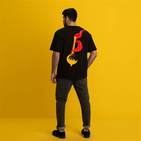 Lord Hanuman Tum Rakshak kahu ko darna Oversized Tshirt – Prabhubhakti