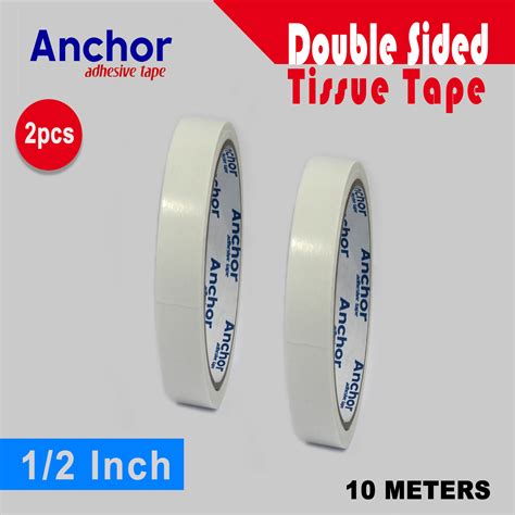 ANCHOR DOUBLE SIDED TAPE DOUBLE ADHSIVE STICKY TISSUE TAPE 10 METERS ...