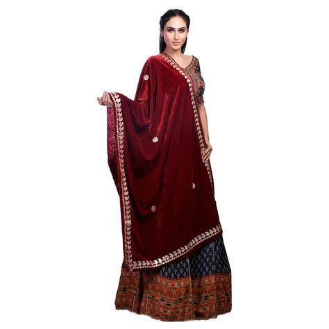 Buy Velvet Gota Patti Dupatta/shawl, Wedding Dupatta/shawl Online in ...