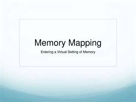 Memory Mapping Tutorial 的图像结果