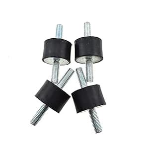 Hahiyo M8x23mm Rubber Isolator Mounts Cylindrical Anti-Vibration ...