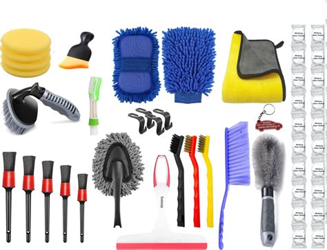 Winberg 47 Pcs Car Cleaning Kit Towel Tyre Rim Carpet Brush Sponge ...