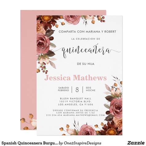 Invitations Templates For Quinceaneras In Spanish at Ella Hogarth blog