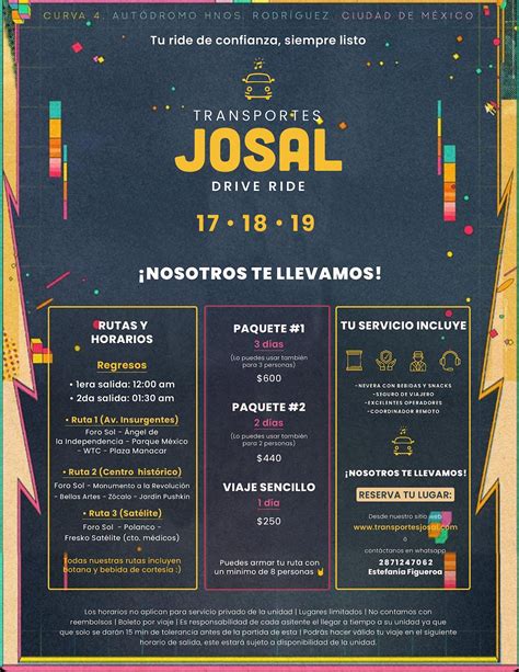 Ride para Corona Capital (CDMX 17 - 18 - 19 de Noviembre), Foro Sol ...