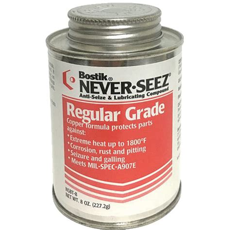 Never-Seez NSBT-8 Silver Gray Regular Grade Anti-Seize Compound, 8 fl ...