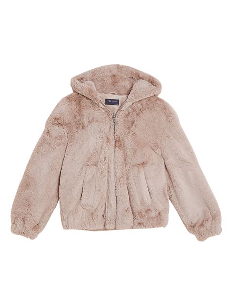 Buy Faux Fur Hooded Bomber Jacket at Marks & Spencer