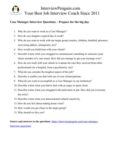 Image result for Case Manager Interview Questions