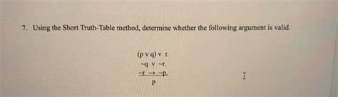 Image result for Short Truth Table Method