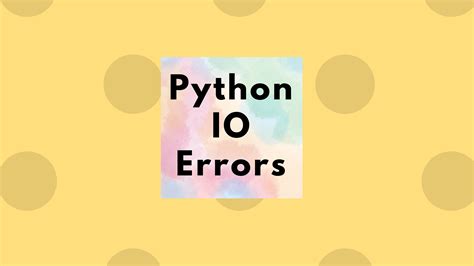 Image result for Io Error in Python Code
