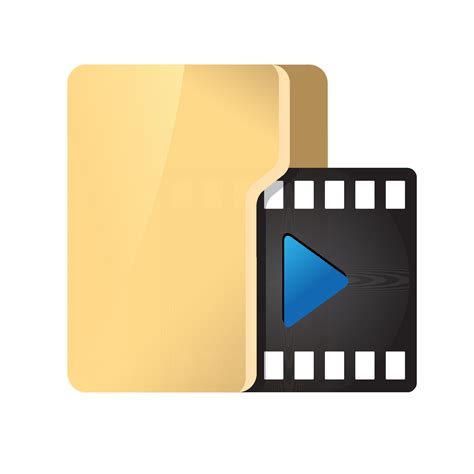 Movie folder icon in color. Computer files cinema 38060814 Vector Art ...