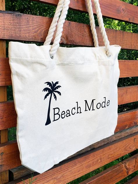 Canvas Beach Bag Tote Bag Beach Mode - Etsy