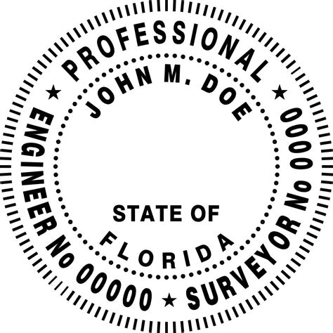 Florida Professional engineer & surveyor Stamp | PE Stamps