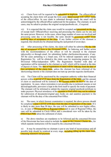 Standard Operating Procedure (SOP) for Handling of Claim Cases arising ...