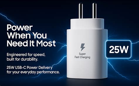 25W Type C Charger for Samsungg A35/M35/A53/M55/F05/M15, F15/A15/A14 ...